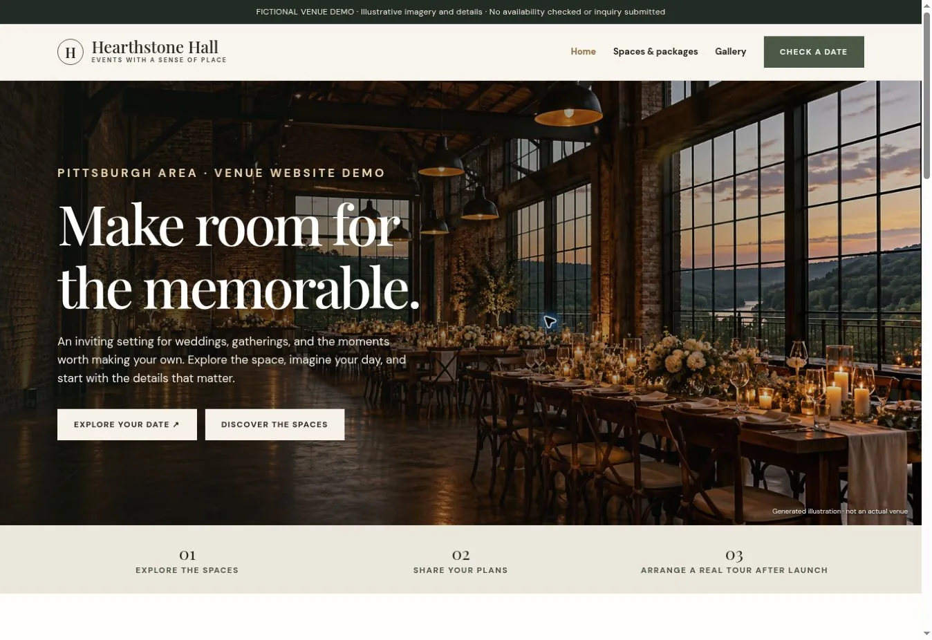Hearthstone Hall — Event Venue Website
