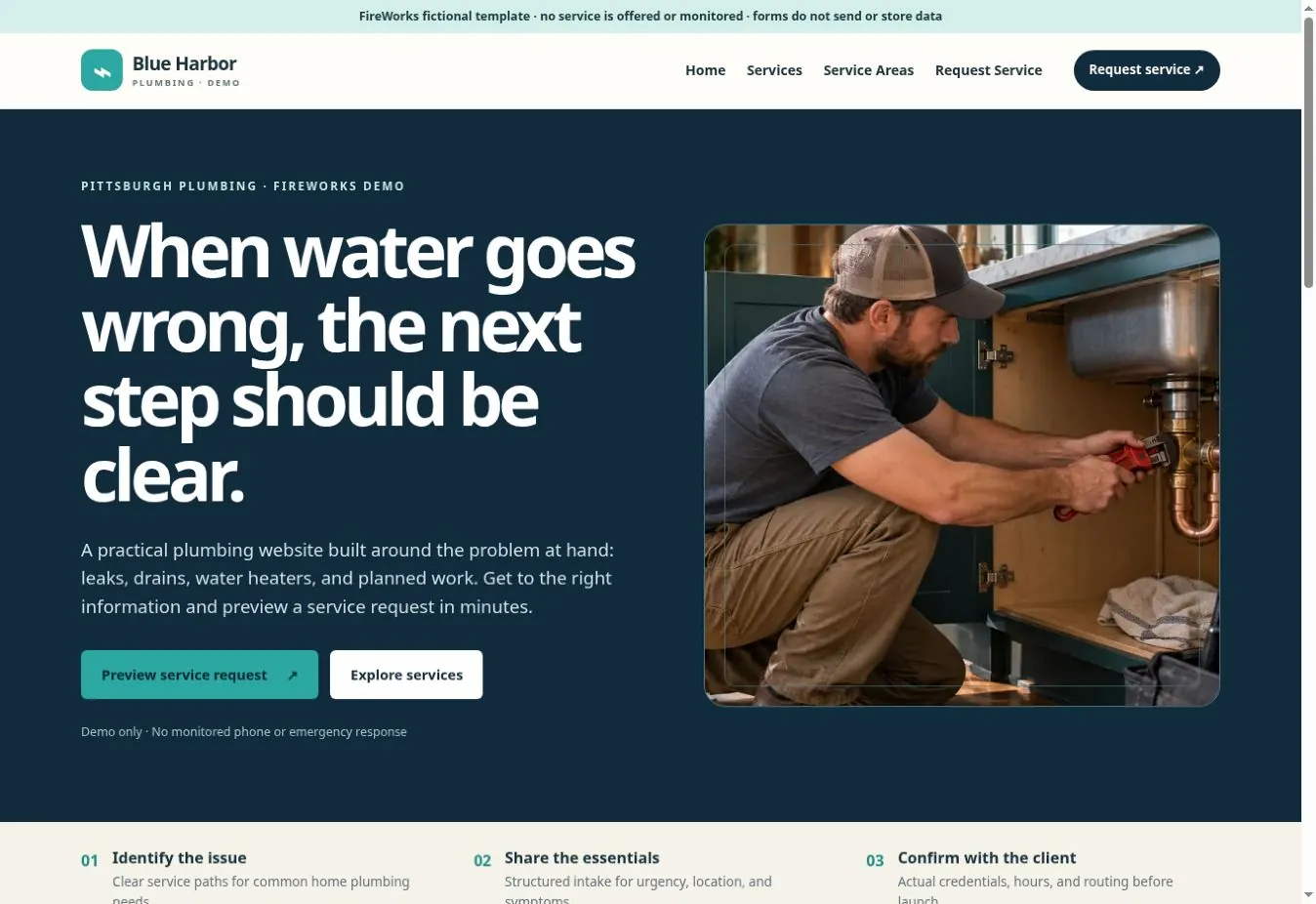Blue Harbor — Plumbing Website