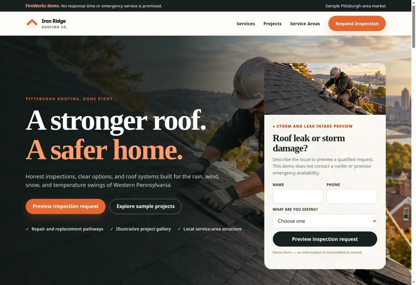 Iron Ridge Roofing — Roofing Website